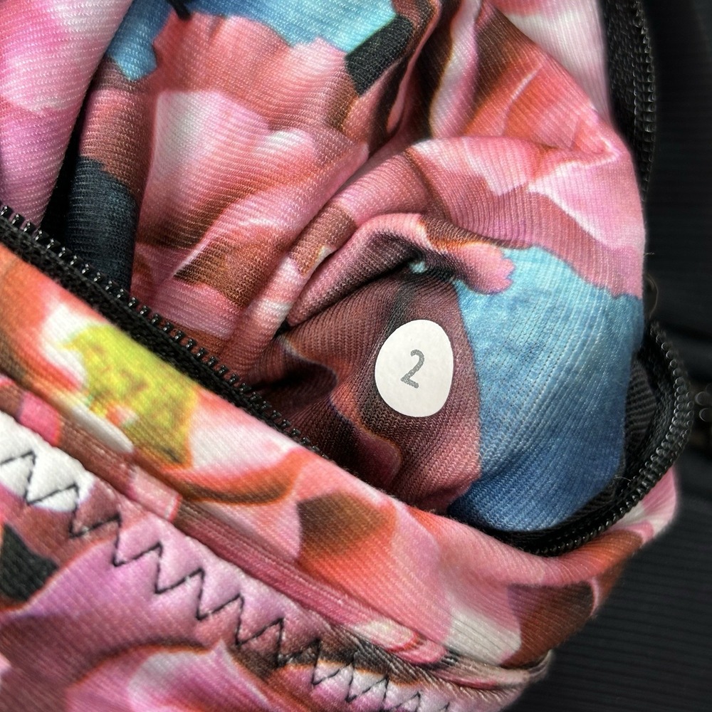 Lululemon Asana Secret Garden Jacket Womens 2 Floral Full Zip Athleisure Workout - Picture 11 of 12